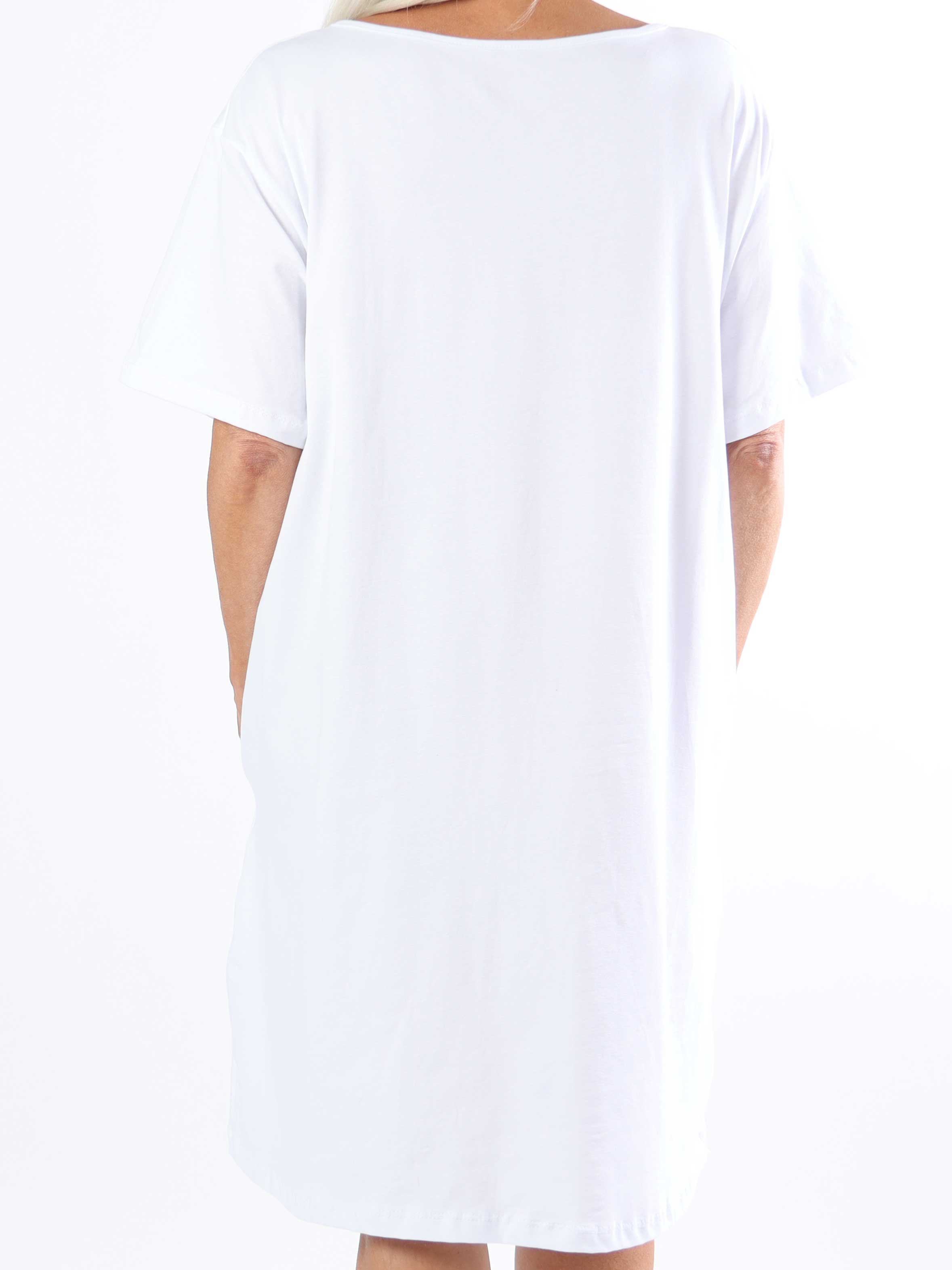 Mickey Dress - Plus size t-shirt kjole i bomuld med similisten